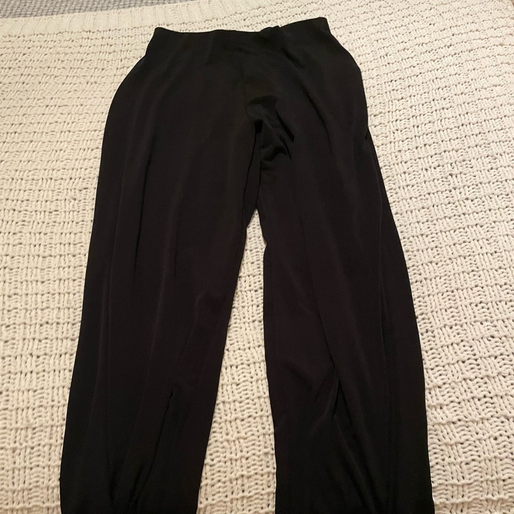Black and purple business pants, soft and flowy